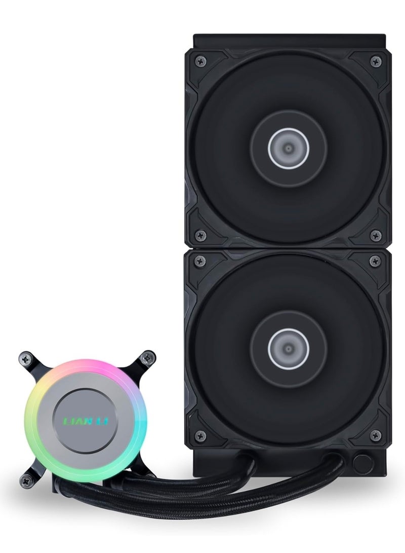 ليان لي مراوح جالاهاد II لايت 240 ملم PBT - اداء عالي، تصميم محمل اف دي بي، مضخة قابلة للتخصيص وغطاء قابل للتبديل - مروحة بي بي تي 28 ملم، تدعم شرائط اضاءة جانبية ARGB لـ LGA 1700/AM5/AM4 (GA2L24PB) - Image 1