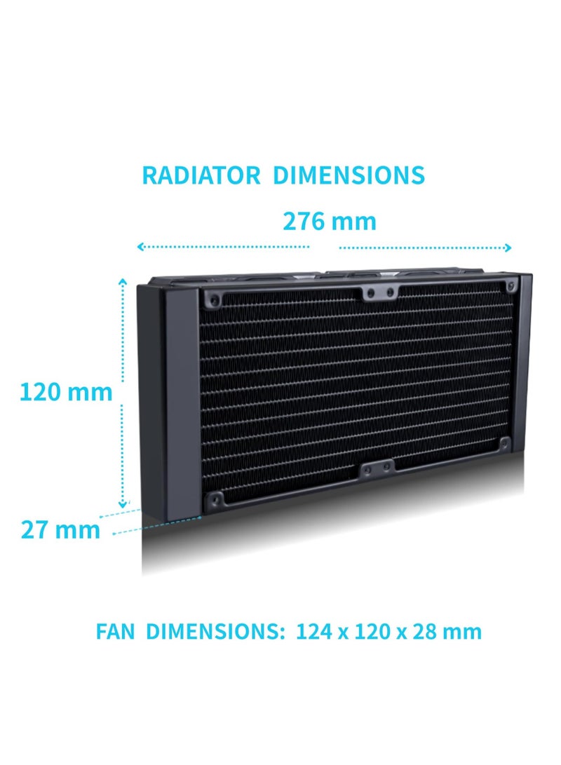 ليان لي مراوح جالاهاد II لايت 240 ملم PBT - اداء عالي، تصميم محمل اف دي بي، مضخة قابلة للتخصيص وغطاء قابل للتبديل - مروحة بي بي تي 28 ملم، تدعم شرائط اضاءة جانبية ARGB لـ LGA 1700/AM5/AM4 (GA2L24PB) - Image 2