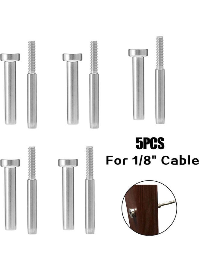 نيبمينينت 5-Piece Stainless Steel Stud Swage Set Silver  - Image 1
