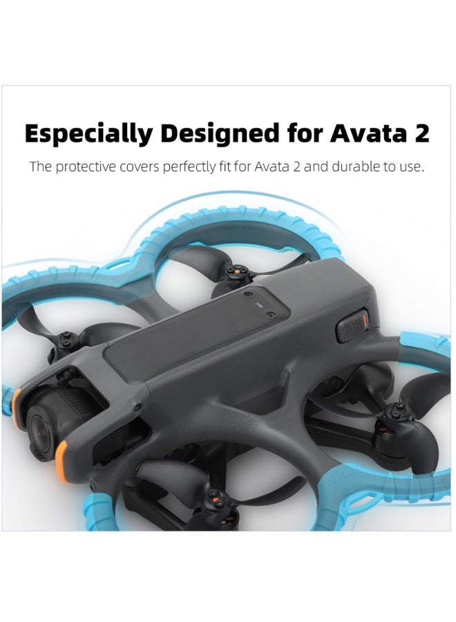 KISSUN Avata 2 Propeller Guard Protector, Anti-Collision Prop Bumper Silicone Protective Cover Ring for DJI Avata 2 Accessories (Black) - Image 5