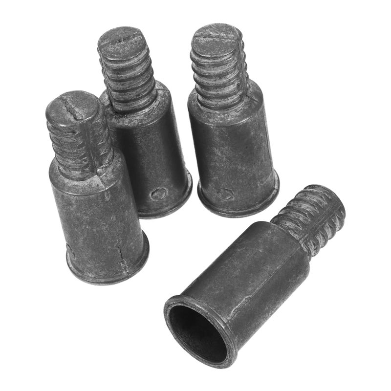 Silver Threaded Handle Tips Replacement Adapter Flexible Extension For Broom Poles Cleaning Tools 4Pcs - Image 2