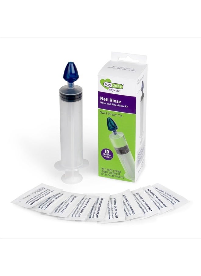 Ezy Dose Ezy Dose Sinus and Allergy Relief Syringe | Nose Rinse for Home or Travel | Includes 10 Saline Packets  - Image 1