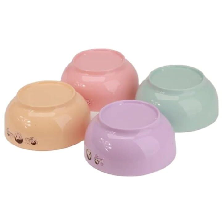 TERXA Plastic Family Bowl Set Cartoon Design Bowl for ChildrenKids Kitchen Bowl Food Mixing Bowl for CerealSaladRiceSoupPastaSnack Serving Bowl Set Set of 4 PCsMulticolor - Image 5
