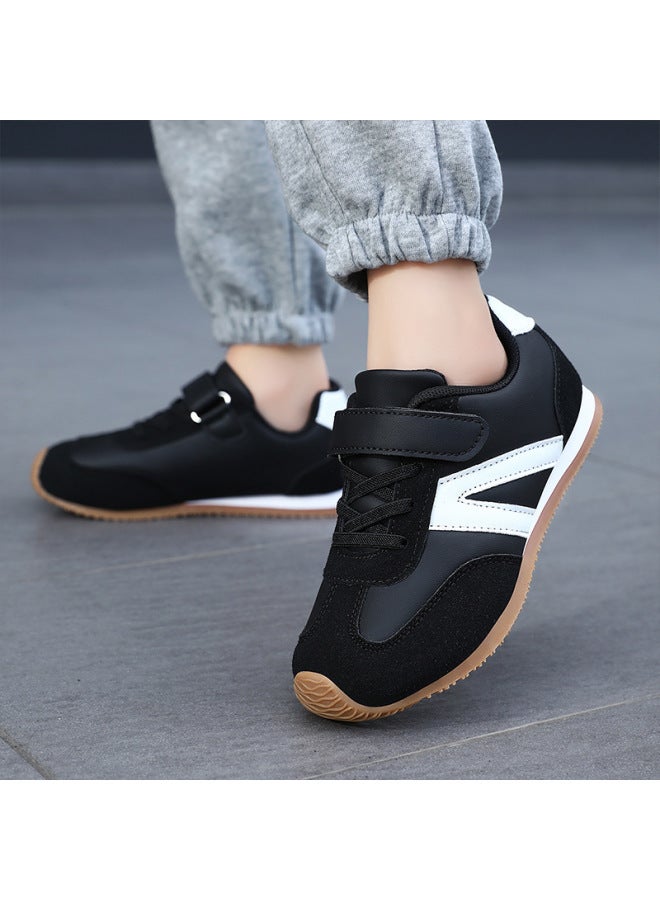 Children's A-gan Shoes  Spring/autumn Lace-up Girls' Casual Sneakers Versatile Leather Upper Boys'