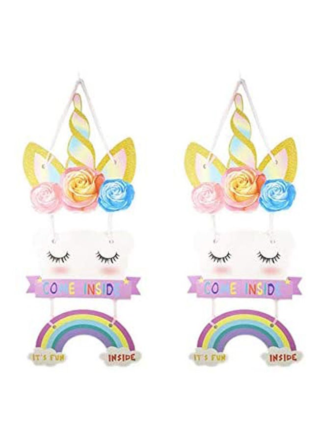 NIBEMINENT Party Propz Unicorn Theme Door Board For Birthday Decoration - Image 1