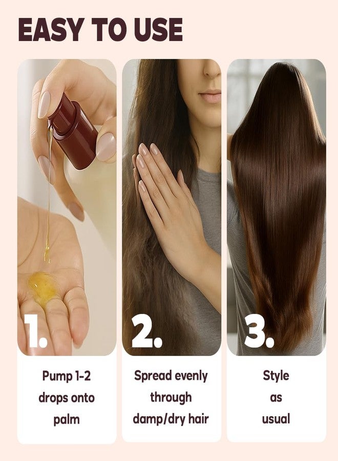 HerStyler Evolution Argan Oil Serum - Vitamin E Nourishing Treatment to Soften Dry Hair, For Hair Straightening With Aloe Vera (2 Pack) - Image 5