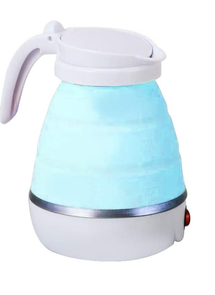 Electric folding kettle made of silicone, easy storage, quick water pot heater for tea and coffee, size 600 ml,  ( Multi colour )
