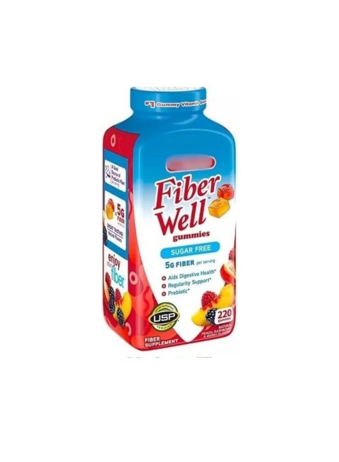 Generic Fiber Well Sugar Free Gummies Supplement, Peach, Strawberry and BlackBerry Flavored (2 Bottles, Sugar Free)  - Image 3