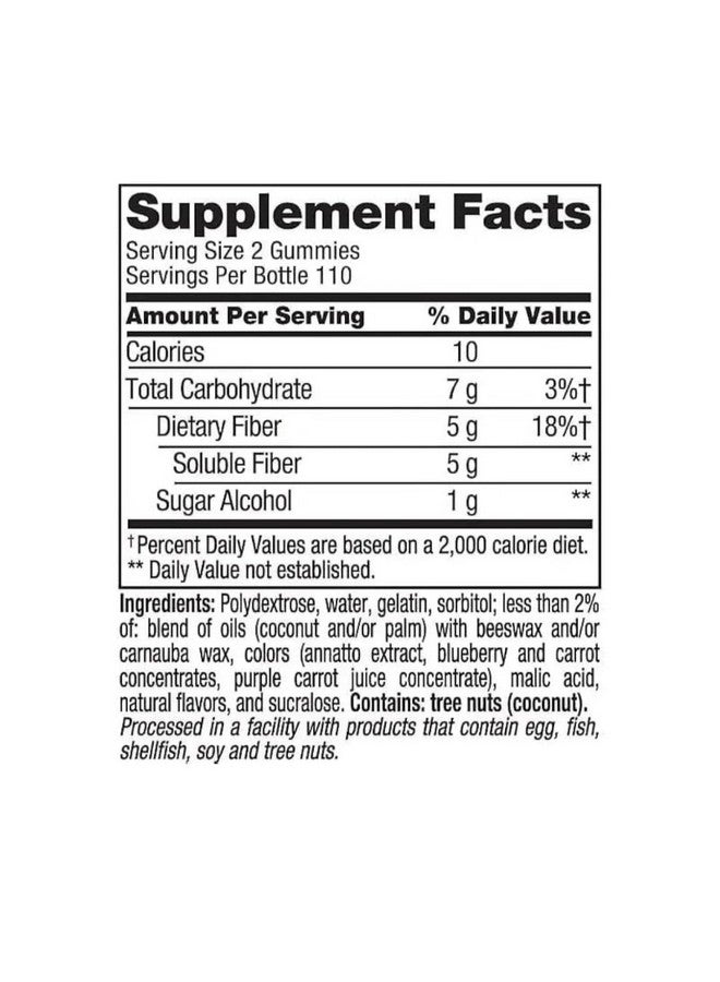 Generic Fiber Well Sugar Free Gummies Supplement, Peach, Strawberry and BlackBerry Flavored (2 Bottles, Sugar Free)  - Image 4