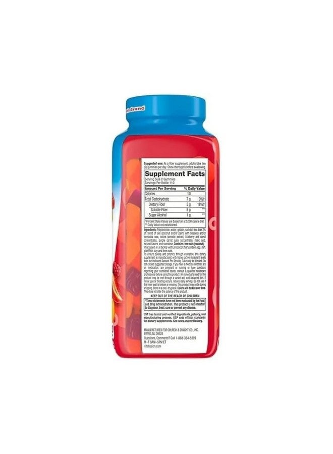 Generic Fiber Well Sugar Free Gummies Supplement, Peach, Strawberry and BlackBerry Flavored (2 Bottles, Sugar Free)  - Image 2
