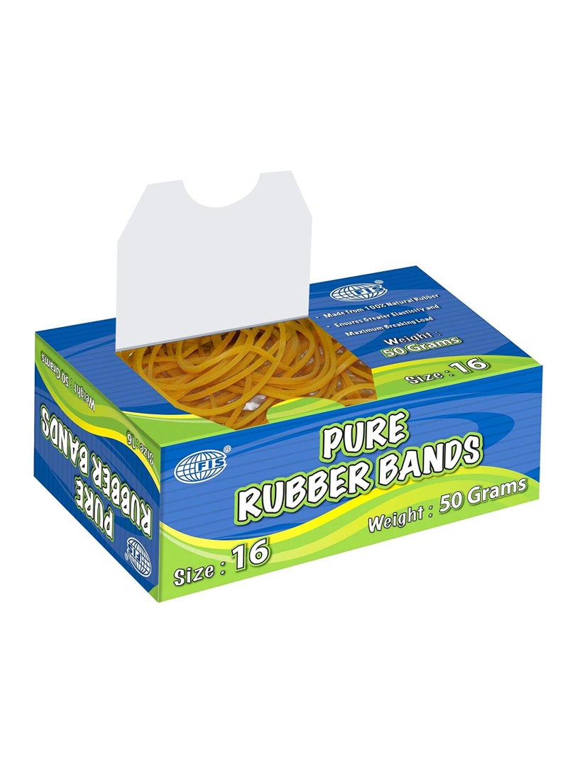 FIS Pure Rubber Bands 16 Size, 50 grams - FSRB50/16N - Image 1