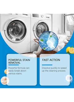 JUE-FISH 20 Pcs Washing Machine Cleaner Effervescent Tablets, Washing Machine Cleaner Descaling Agent, Deep Cleaning Tablets, Suitable For Washing Machine Cleaning, Sterilization, Dirt Removal  - Image 4