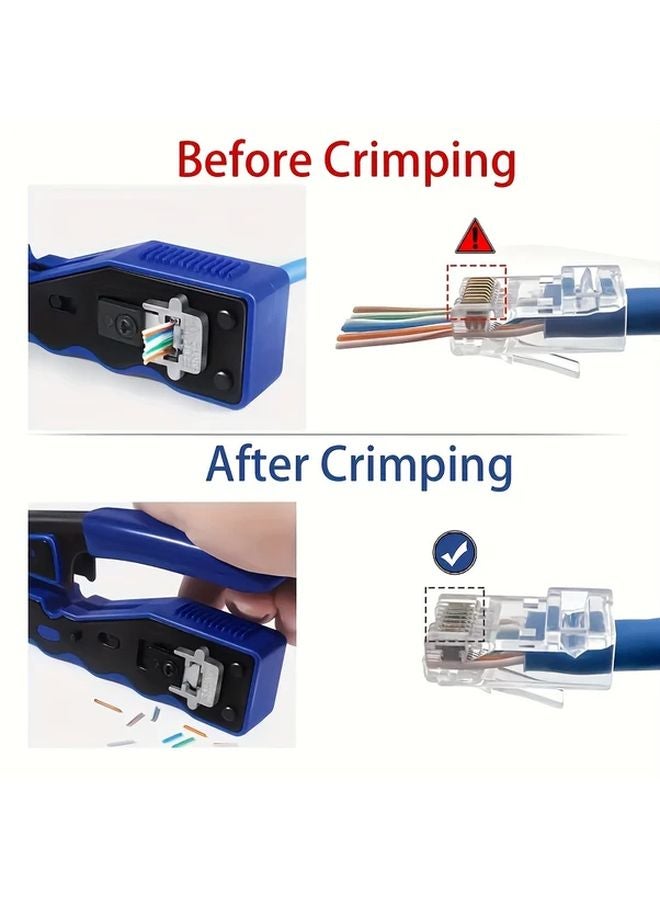 Beginner RJ45 Cat5 Cat6 Crimper Tool Multifunctional Network Cable Stripper And Crystal Head Crimping Pliers - Image 5