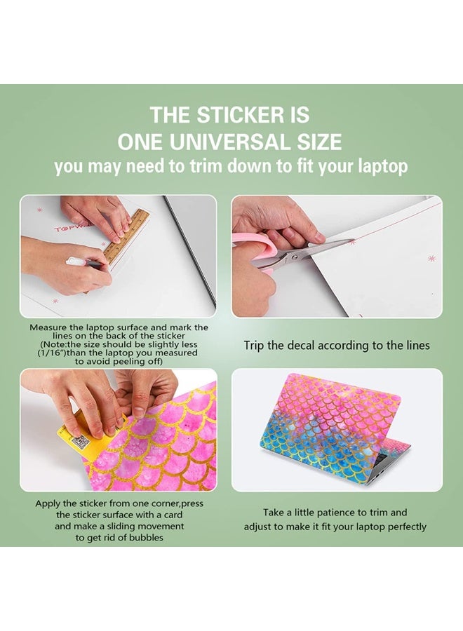 icolor Mermaid 11.6 13 13.3 14 15 15.6 inches Netbook Laptop Skin Sticker Reusable Protector Cover Case for Laptop Notebook FY-NEK-12 - Image 2