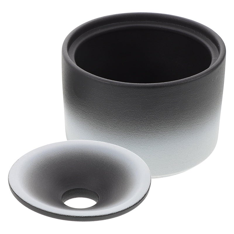 Large Ceramic Ashtray with Lid Windproof Smokeless Desktop Ash Holder for Home Office Patio - Image 2
