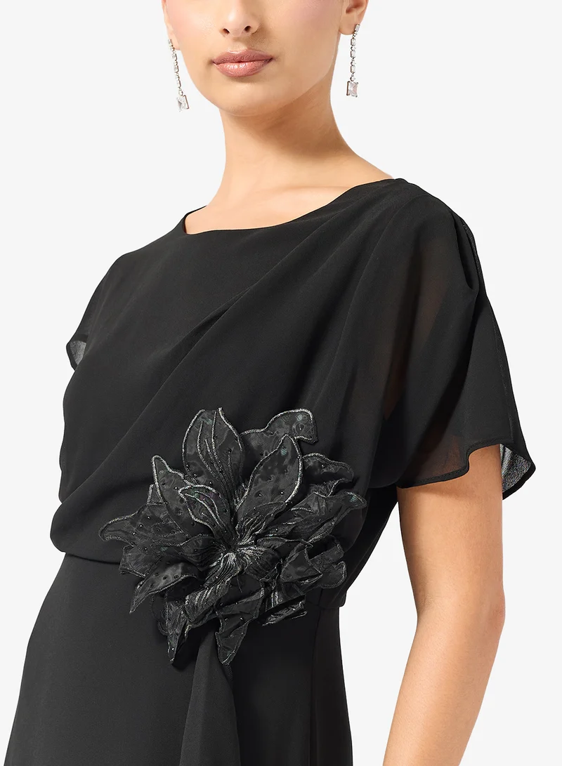 Ella  A-line Dress With Waist Corsage for Women | Best Price UAE