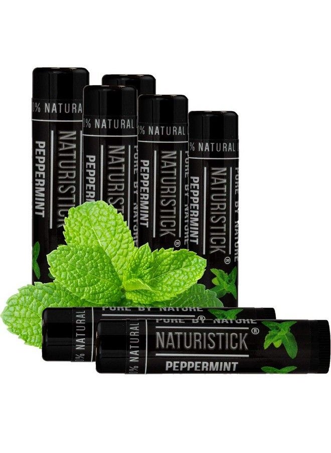 Naturistick 7Pack Black Peppermint Lip Balm for Men and Women Attractive Black Stick Gift Set by Naturistick 100% Natural Best Beeswax Chapstick for Healing Dry Chapped Lips Made in USA  - Image 2