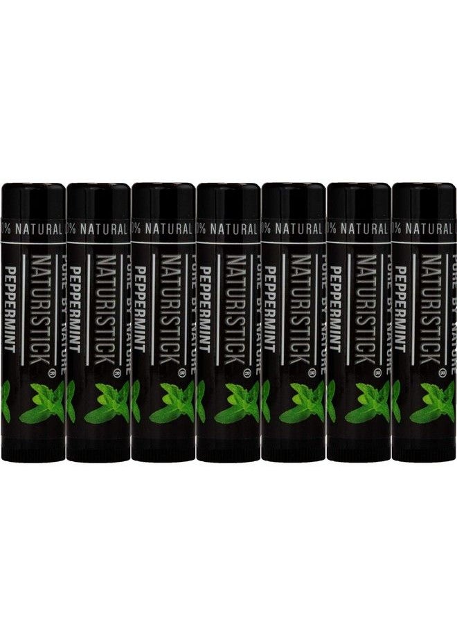 Naturistick 7Pack Black Peppermint Lip Balm for Men and Women Attractive Black Stick Gift Set by Naturistick 100% Natural Best Beeswax Chapstick for Healing Dry Chapped Lips Made in USA  - Image 3