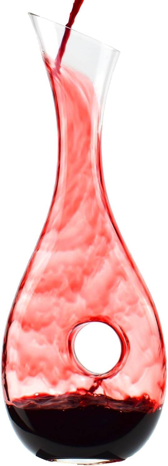 BOQO USBOQO HBS 12 Liters LeadFree Premium Crystal Glass Red Wine Decanter Clear 
