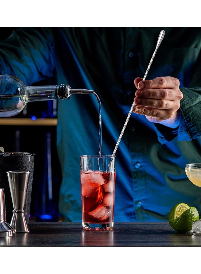 2 حزمة محركات ، ملعقة طويلة للحلط ، 12 بوصة محترفة ملعقة الحلط الدوارة للبارنترز ، خلط البار المنزلي صنع - Image 4