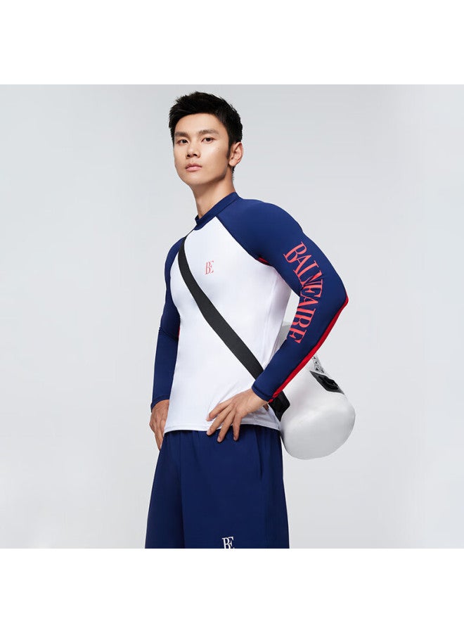 Balneaire Men's Swimwear Sun Protection Chlorine Resistant Quick Dry Hot Spring Swimming Shirt 30552 XL - Image 3