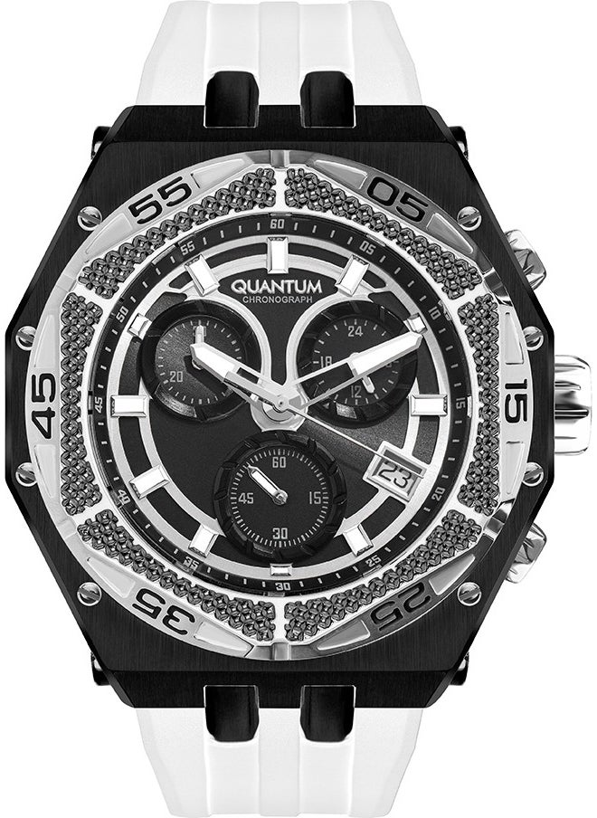 Quantum Silicone Strap Men's Wristwatch Waterproof 