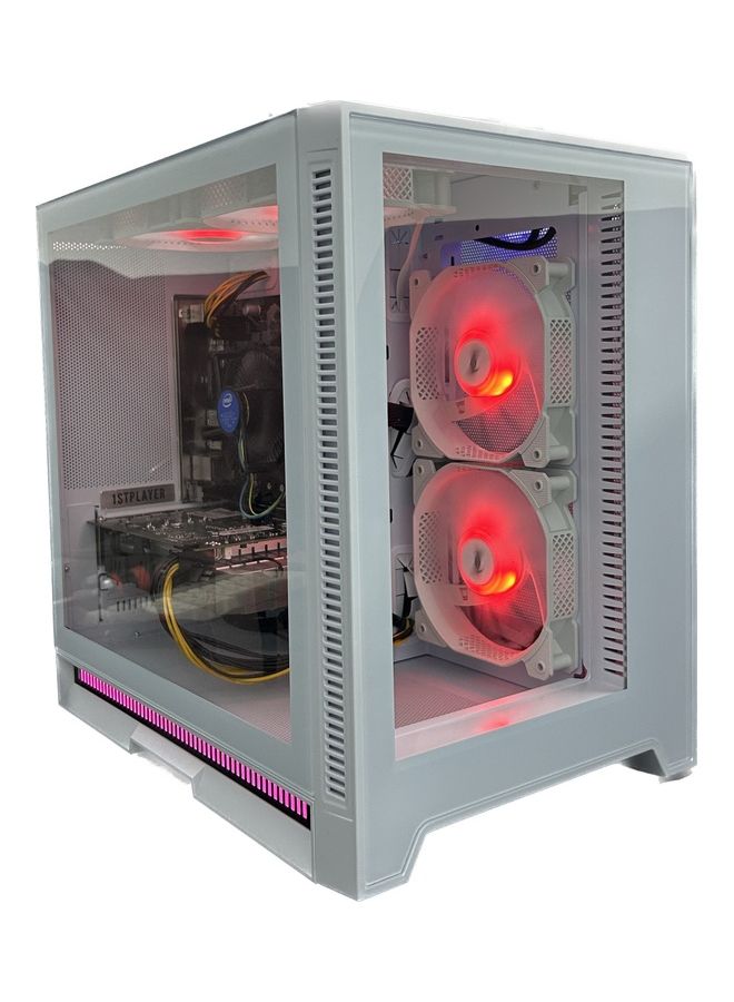 فرست بلاير جهاز كمبيوتر TMD WOLF Pro للألعاب، معالج Core i5-10400F، ذاكرة وصول عشوائي (RAM) سعة 16 جيجابايت (2X8)، محرك أقراص SSD سعة 1 تيرابايت، نظام تشغيل Windows 10 Pro، بطاقة رسومات NVIDIA GeForce GTX 1650 مع مراوح RGB باللون الرمادي رمادي - Image 1