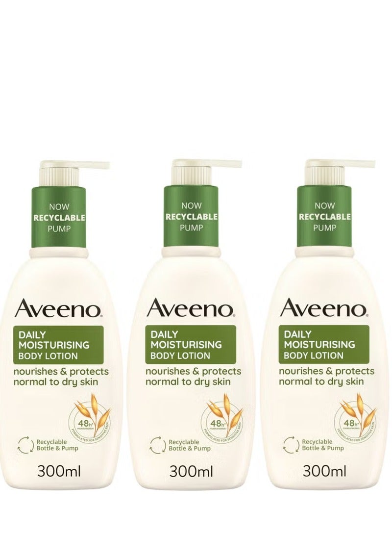 Aveeno Daily Moisturising Lotion Trio for Instant and Long Lasting Hydration 900ml Mega Bundle - Image 1