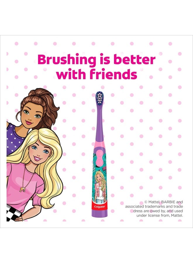 Colgate Kids 3+ Years Barbie Extra Soft Battery Toothbrush - Image 2