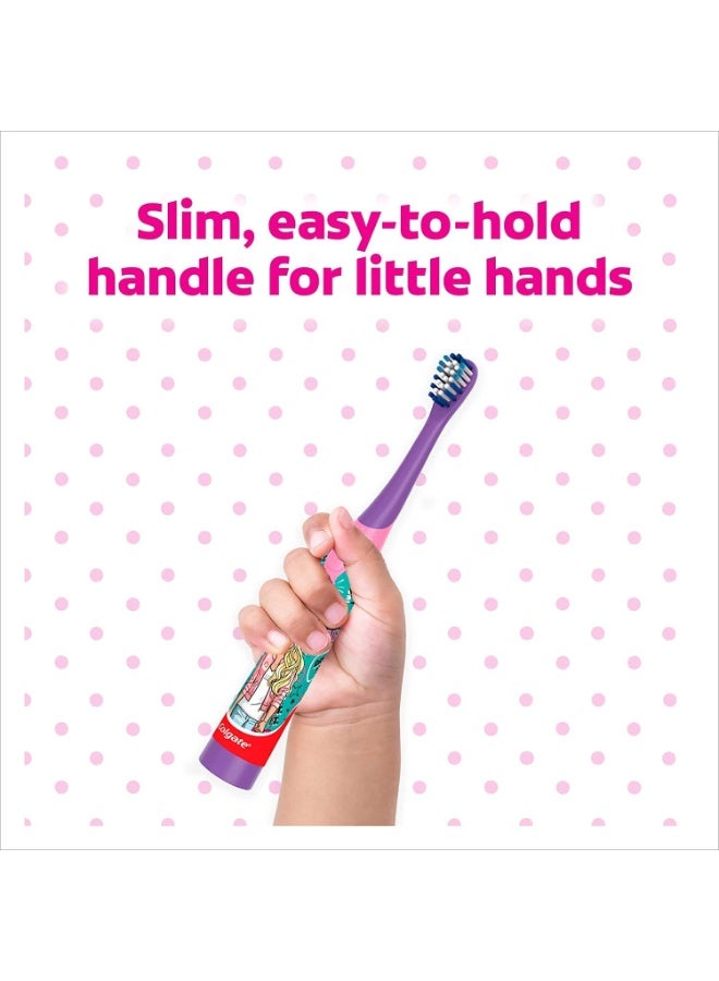 Colgate Kids 3+ Years Barbie Extra Soft Battery Toothbrush - Image 3
