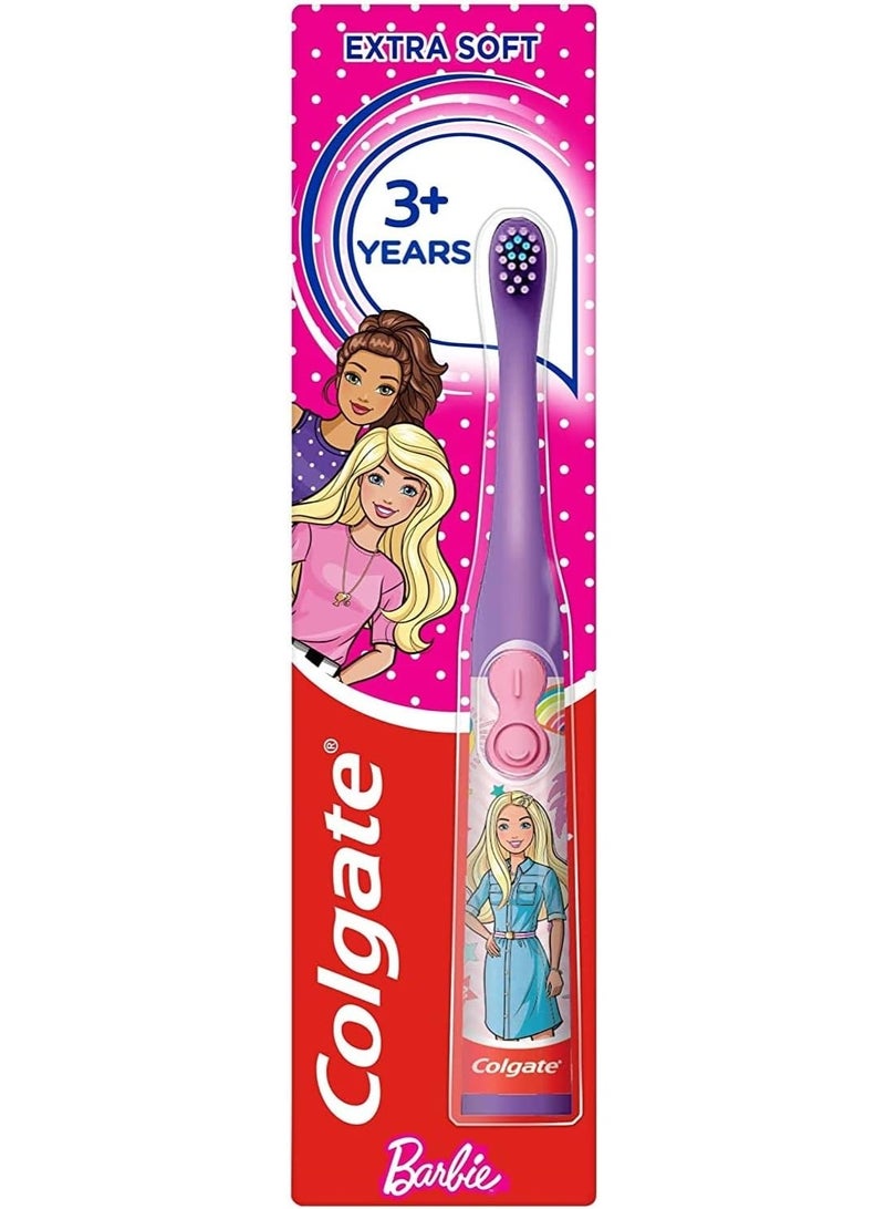 Colgate Kids 3+ Years Barbie Extra Soft Battery Toothbrush - Image 1