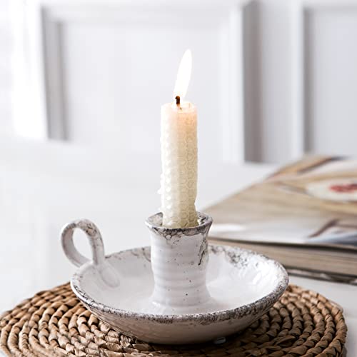 Kendiis Candle Holder Ceramic Candlestick Holder, Candlelight Stand for Spell Candles, Taper Candles, and Incense, Halloween Christmas Dining Room Home Decoration Display - Image 1