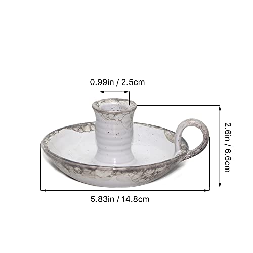 Kendiis Candle Holder Ceramic Candlestick Holder, Candlelight Stand for Spell Candles, Taper Candles, and Incense, Halloween Christmas Dining Room Home Decoration Display - Image 5