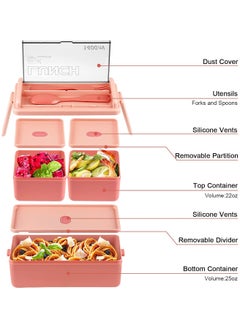 Lunch Box - Eco-Friendly, Leak-Proof 3 Compartment Bento Box for Adults & Kids, Microwave Safe Food Container, Ideal for School, Office & Travel - Trendy Reusable Meal Prep Storage - pzsku/Z0061890448BDA8E7C074Z/45/1741047599/31447a52-51c4-4587-bf26-cc91538195b6