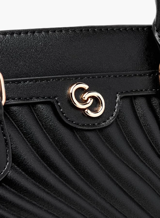 سيليست Women Quilted Tote Bag with Detachable Strap and Zip Closure