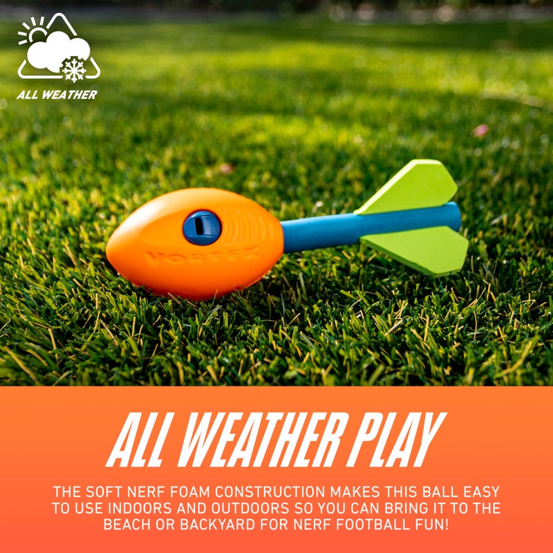 NERF Vortex Mini Aero Howler Foam Football - NERF Soft Mini Vortex Football for Long-Distance Throws - Perfect for Pool + Beach Ball - Kids Aero Howler Whistle Foam Ball - Image 5