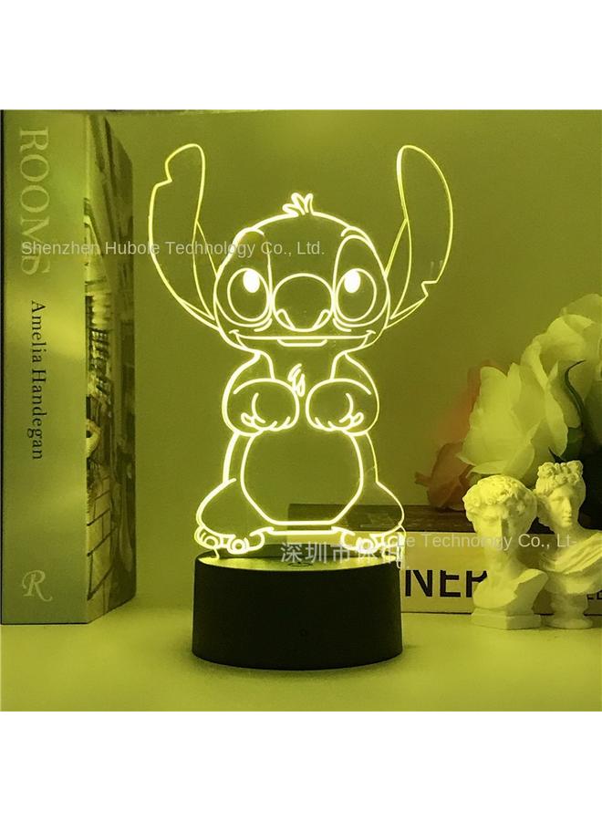 Bluejw Stitch 3d Night Light Colorful Touch Remote Control New Creative Usb Bedroom Desk Atmosphere Led Desk Lamp Gift - Image 3