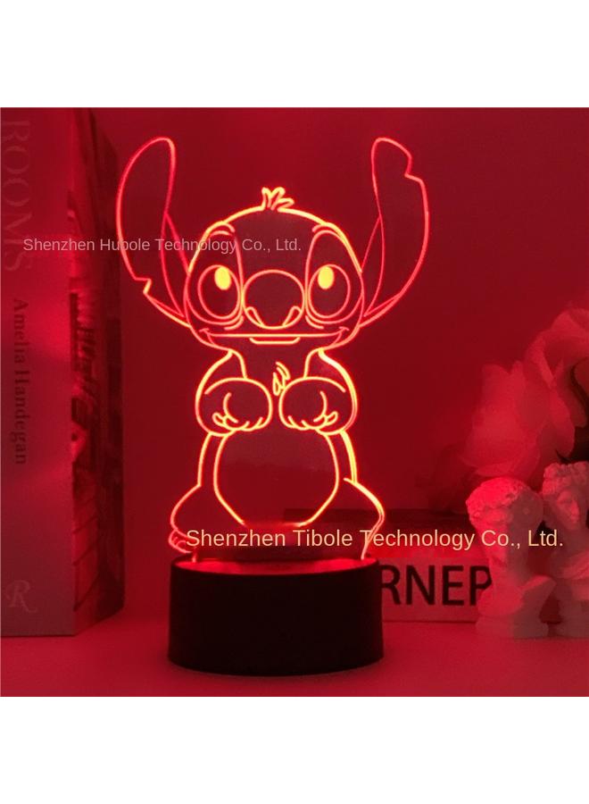 Bluejw Stitch 3d Night Light Colorful Touch Remote Control New Creative Usb Bedroom Desk Atmosphere Led Desk Lamp Gift - Image 5