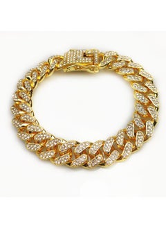 NIBEMINENT Direct Special Price High Quality Explosion Dragon Buckle 2mm Mm Diamond Large Gold Chain Cuban Hip Hop Necklace 