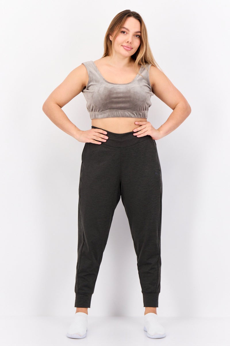 PUMA Women Tight Fit Brand Logo Training Sweatpants, Black - Image 2