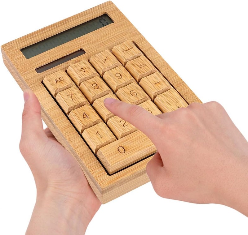 Abaodam 18-Key Portable Solar Calculator with Right Angle Design for Office Use, Electronic Solar-Powered Basic Calculator for Students and Professionals - Image 5