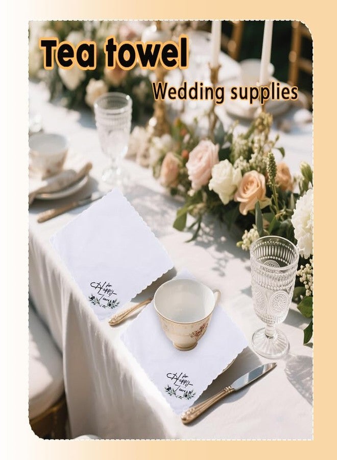 Yreamont Happy Tears Handkerchief for Wedding Day, Wedding Gifts for Women Men Bride Groom Mother Father of Bride Embroidered Handkerchief for Son Daughter in Law Gift from Father Mother in Law - Image 4