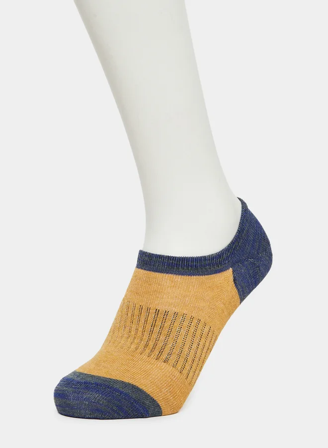 ستايلي طقم جوارب مخفية بتفاصيل متباينة قطعتين