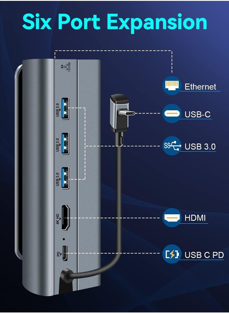 ليوكور قاعدة إرساء متوافقة مع منصة Steam Deck 6 في 1 مع HDMI 2.0 4K وجيجابت إيثرنتو3 منافذ USB-A 3.0 ومنفذ USB-C للشحن عالي السرعة  - Image 2