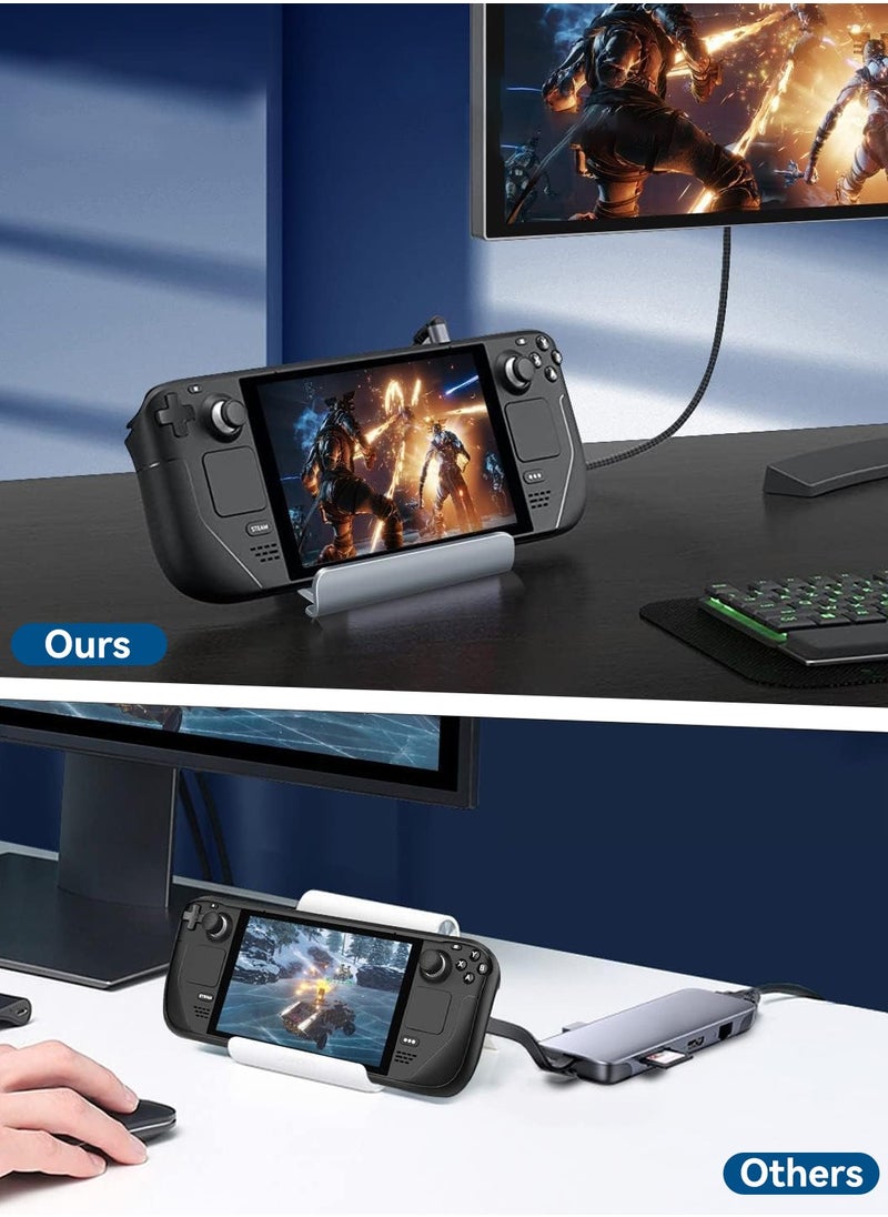 ليوكور قاعدة إرساء متوافقة مع منصة Steam Deck 6 في 1 مع HDMI 2.0 4K وجيجابت إيثرنتو3 منافذ USB-A 3.0 ومنفذ USB-C للشحن عالي السرعة  - Image 3