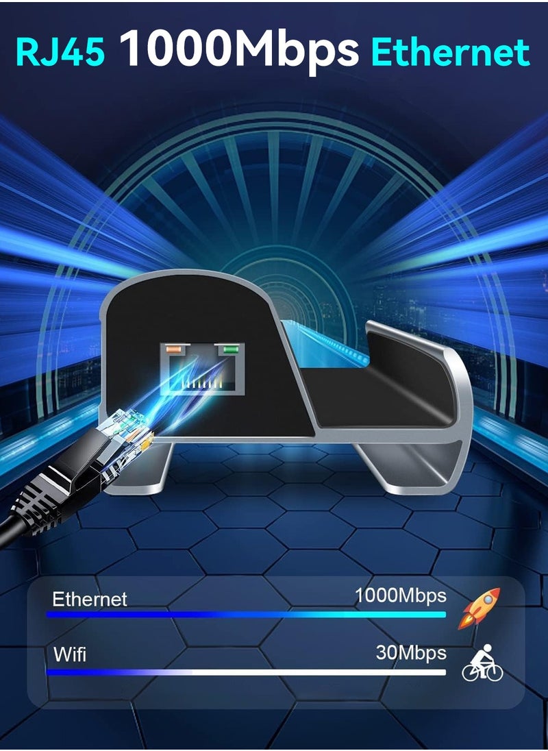 ليوكور قاعدة إرساء متوافقة مع منصة Steam Deck 6 في 1 مع HDMI 2.0 4K وجيجابت إيثرنتو3 منافذ USB-A 3.0 ومنفذ USB-C للشحن عالي السرعة  - Image 4