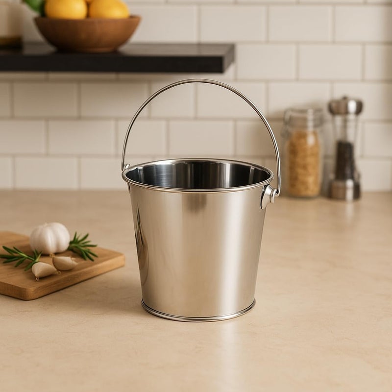 B&D stainless steel French fries serving cup 8.8 x 9 cm silver – premium fries holder for restaurants cafés home kitchens snack presentation serving cup for chips potato wedges onion rings appetizers and finger foods - Image 3