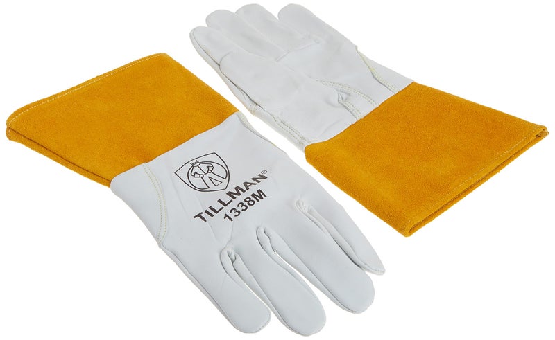 Tillman 1338M Goatskin Tig Glove4 Cuff-Cd Medium By Tillman (1338 - Medium)  White - Image 2