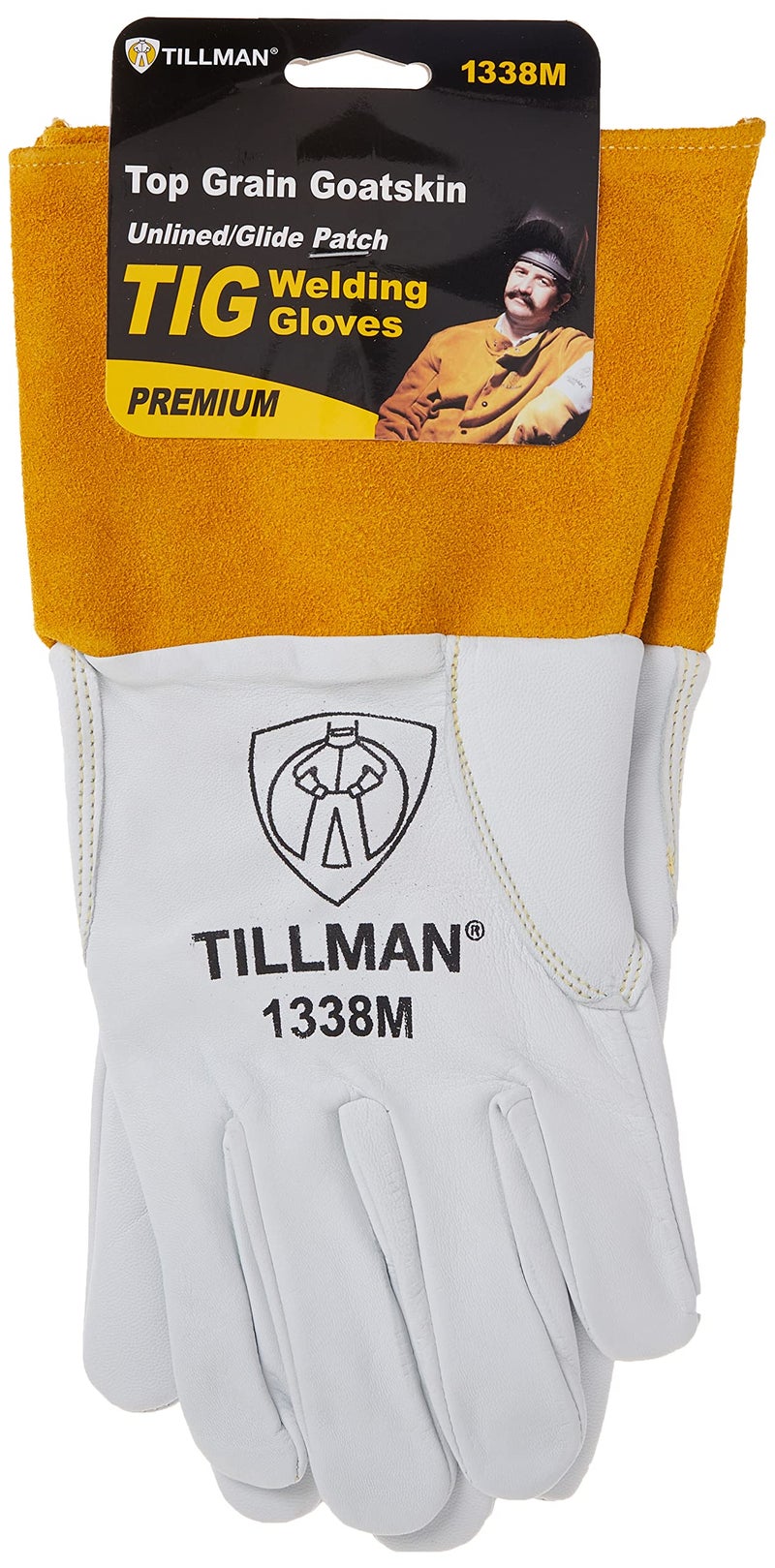 Tillman 1338M Goatskin Tig Glove4 Cuff-Cd Medium By Tillman (1338 - Medium)  White - Image 5