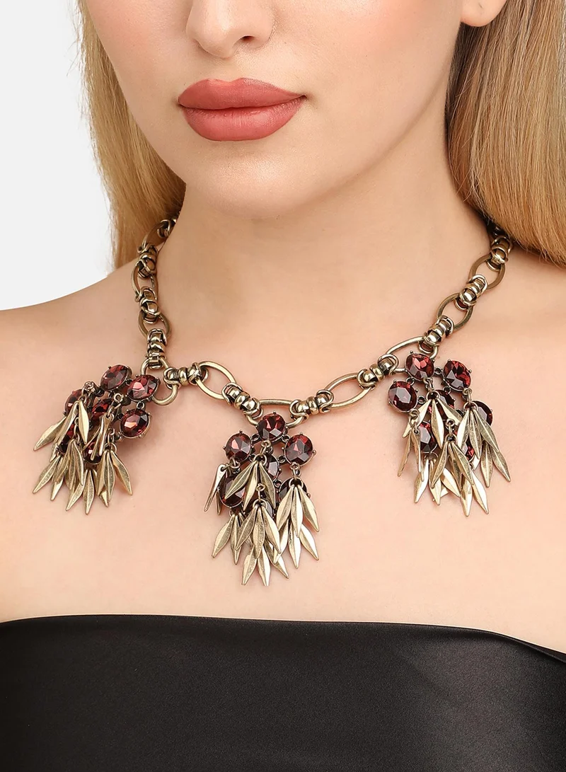 SOHI Designer Statement Stone Artificial Necklace Jewellery